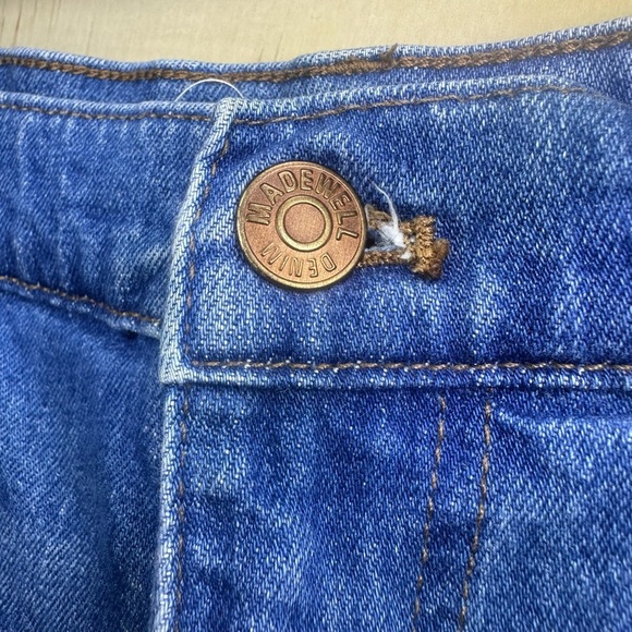 Madewell Distressed Blue Ankle Jeans. THE HIGH-RISE SUM CROP BOYJEAN Size 28 - Picture 3 of 13